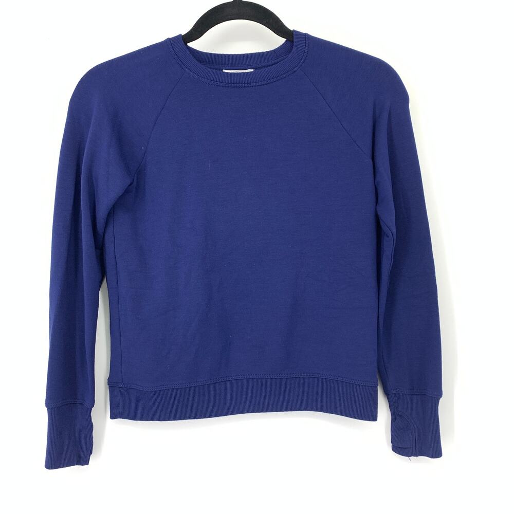 J Crew Crewcuts Kids Blue Crewneck Sweatshirt Size M Raglan Sleeve Pullover